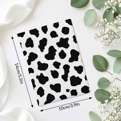 Skateboard Dogs Passport Holder for Travel Different Dogs Wearing Scarves PU Leather Passport Cover Wallet Cute Passport Card Holder for Women and Men