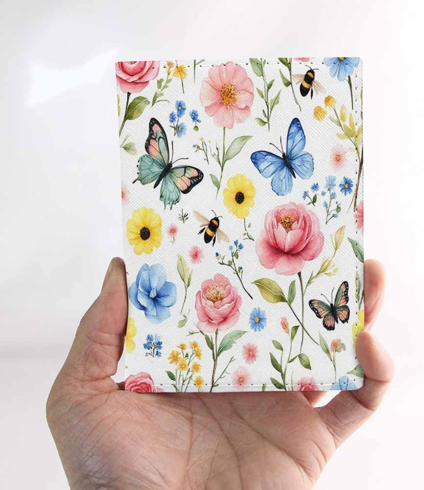 Skateboard Dogs Passport Holder for Travel Different Dogs Wearing Scarves PU Leather Passport Cover Wallet Cute Passport Card Holder for Women and Men