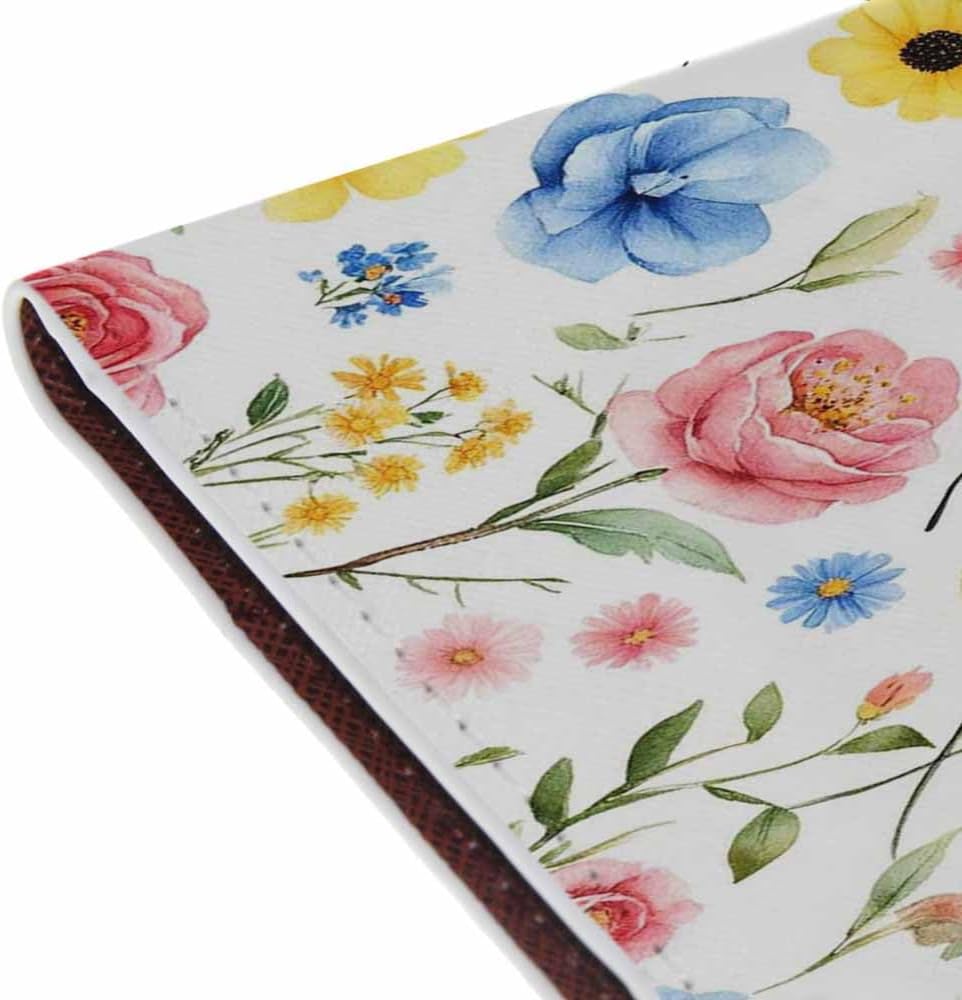 Skateboard Dogs Passport Holder for Travel Different Dogs Wearing Scarves PU Leather Passport Cover Wallet Cute Passport Card Holder for Women and Men