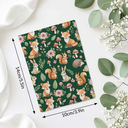 Skateboard Dogs Passport Holder for Travel Different Dogs Wearing Scarves PU Leather Passport Cover Wallet Cute Passport Card Holder for Women and Men