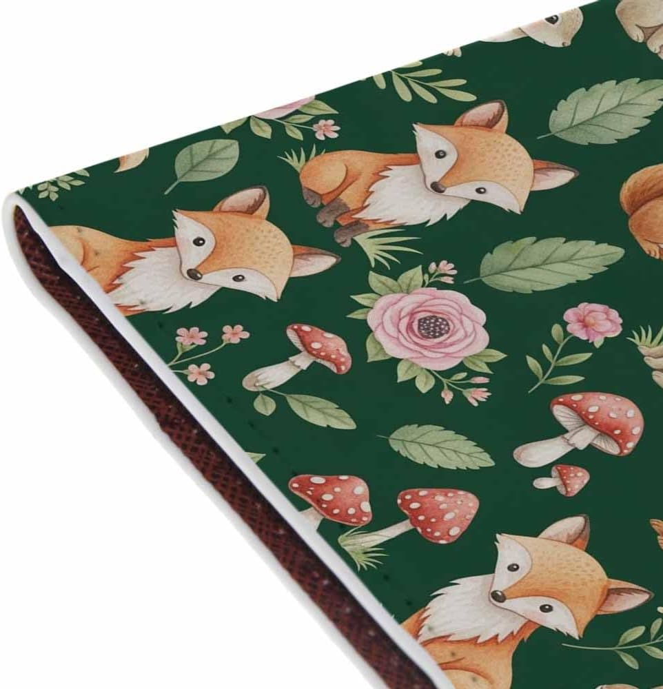 Skateboard Dogs Passport Holder for Travel Different Dogs Wearing Scarves PU Leather Passport Cover Wallet Cute Passport Card Holder for Women and Men