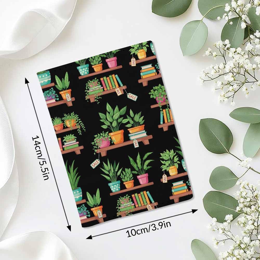 Skateboard Dogs Passport Holder for Travel Different Dogs Wearing Scarves PU Leather Passport Cover Wallet Cute Passport Card Holder for Women and Men
