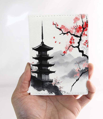 Skateboard Dogs Passport Holder for Travel Different Dogs Wearing Scarves PU Leather Passport Cover Wallet Cute Passport Card Holder for Women and Men