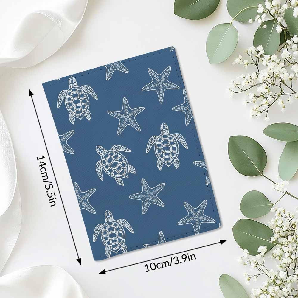 Skateboard Dogs Passport Holder for Travel Different Dogs Wearing Scarves PU Leather Passport Cover Wallet Cute Passport Card Holder for Women and Men