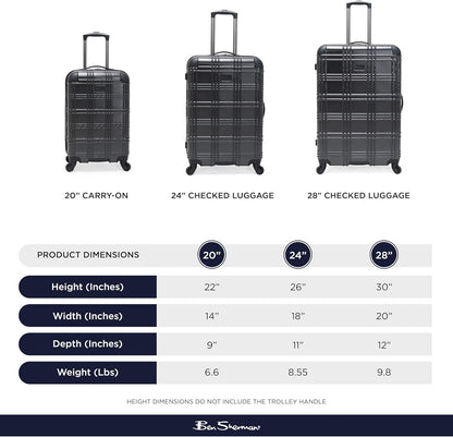 Nottingham Lightweight Hardside 4-Wheel Spinner Travel Luggage, Rose Gold, 20-Inch Carry On