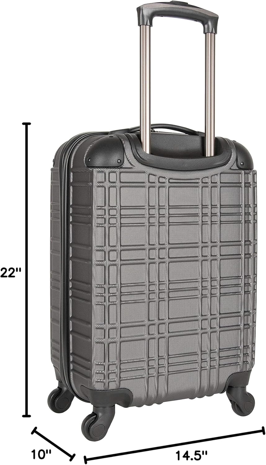 Nottingham Lightweight Hardside 4-Wheel Spinner Travel Luggage, Rose Gold, 20-Inch Carry On