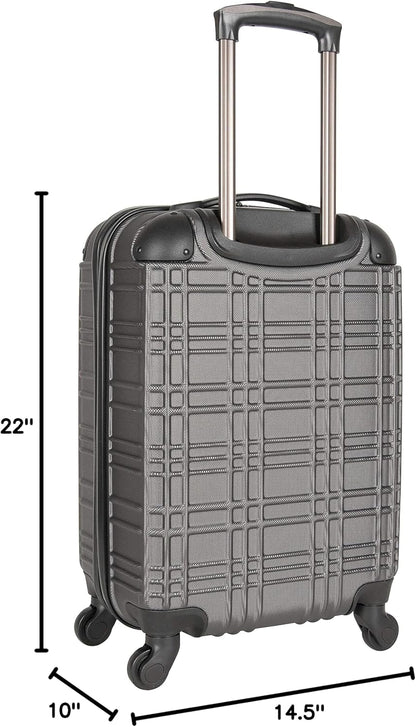 Nottingham Lightweight Hardside 4-Wheel Spinner Travel Luggage, Rose Gold, 20-Inch Carry On
