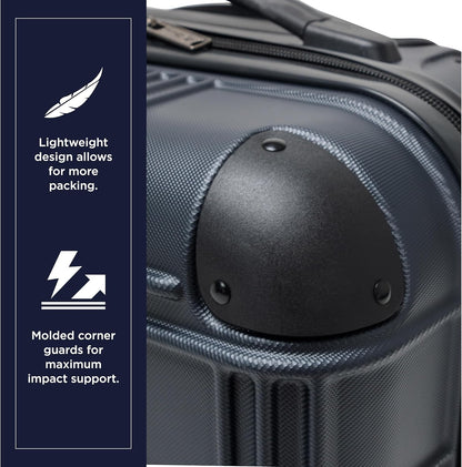 Nottingham Lightweight Hardside 4-Wheel Spinner Travel Luggage, Rose Gold, 20-Inch Carry On
