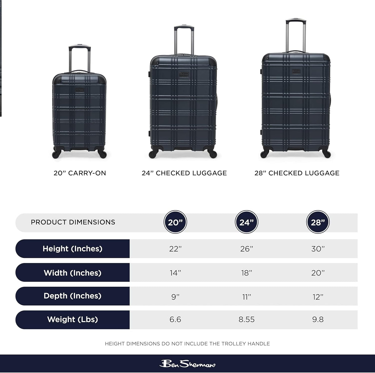 Nottingham Lightweight Hardside 4-Wheel Spinner Travel Luggage, Rose Gold, 20-Inch Carry On