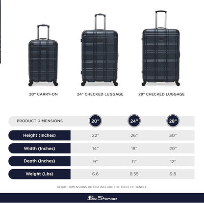 Nottingham Lightweight Hardside 4-Wheel Spinner Travel Luggage, Rose Gold, 20-Inch Carry On