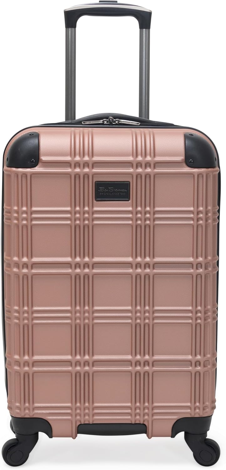 Nottingham Lightweight Hardside 4-Wheel Spinner Travel Luggage, Rose Gold, 20-Inch Carry On