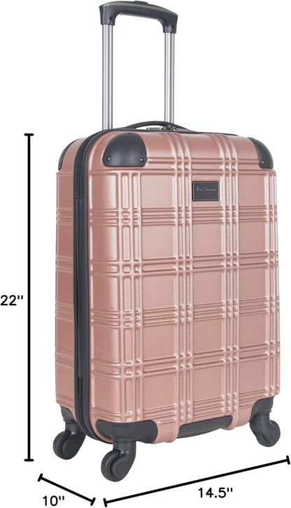 Nottingham Lightweight Hardside 4-Wheel Spinner Travel Luggage, Rose Gold, 20-Inch Carry On