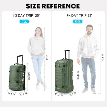 Waterproof Underseat Carry on Luggage with Wheels, 16 inch PVC Small Wheeled Travel Luggage for Airline, Rolling Overnight Weekender Suitcase for Men Women 30L, Black