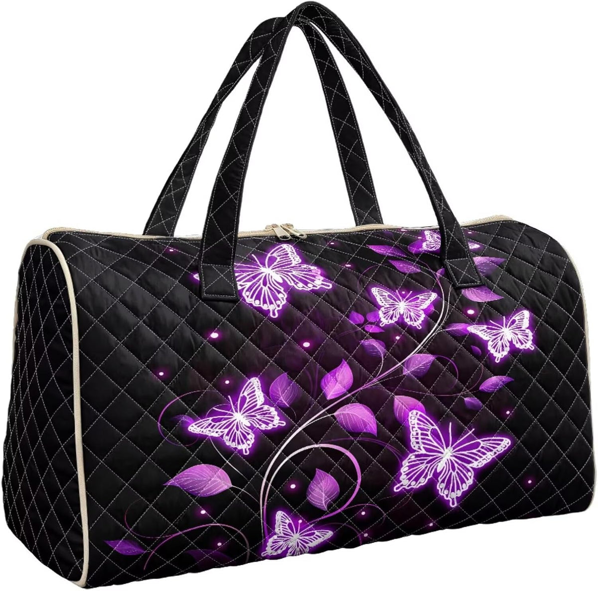 Butterfly Duffle Bag Carry On Bags for Airplanes, Waterproof Duffel Bag Overnight Large Duffel Bags Packable Duffle Pouch for Backpacker