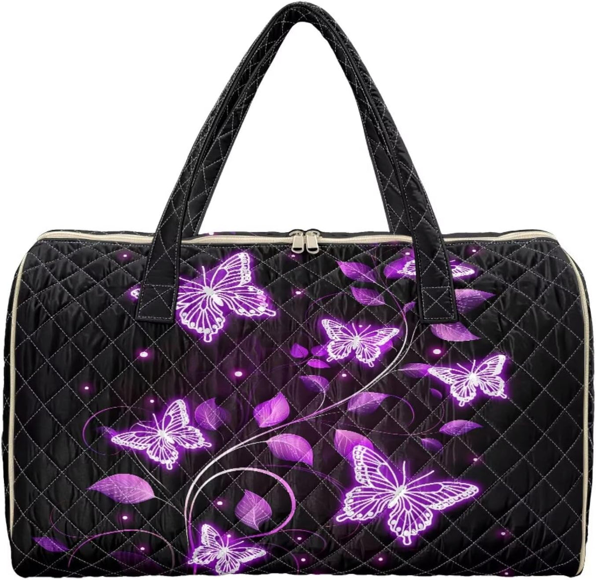 Butterfly Duffle Bag Carry On Bags for Airplanes, Waterproof Duffel Bag Overnight Large Duffel Bags Packable Duffle Pouch for Backpacker