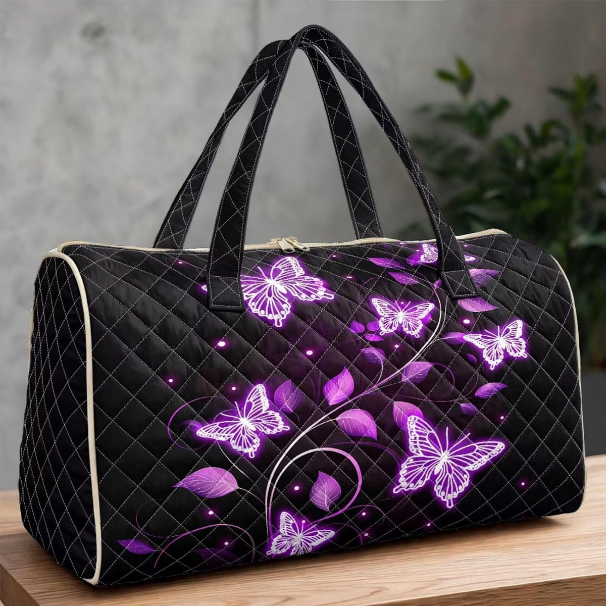 Butterfly Duffle Bag Carry On Bags for Airplanes, Waterproof Duffel Bag Overnight Large Duffel Bags Packable Duffle Pouch for Backpacker