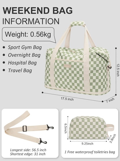 Expandable Travel Duffle Bags Weekender Overnight Bags for Women Men Hospital Bag for Women Labor Delivery with Toiletry Bag Waterproof