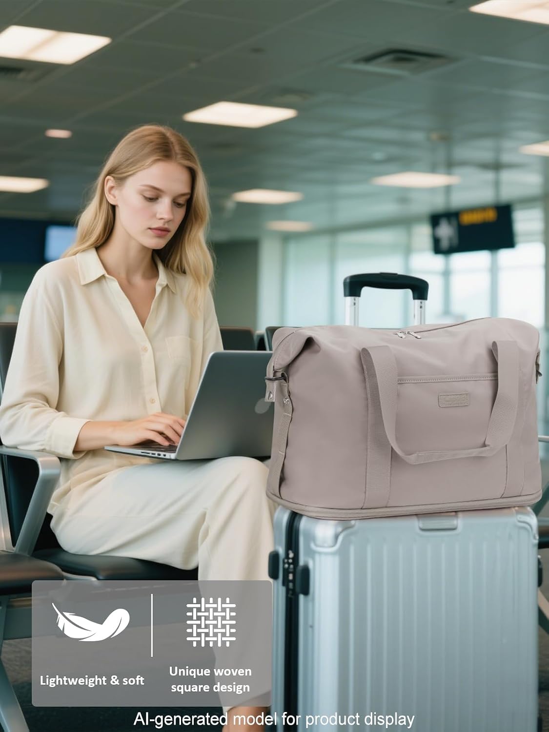 Expandable Travel Duffle Bags Weekender Overnight Bags for Women Men Hospital Bag for Women Labor Delivery with Toiletry Bag Waterproof
