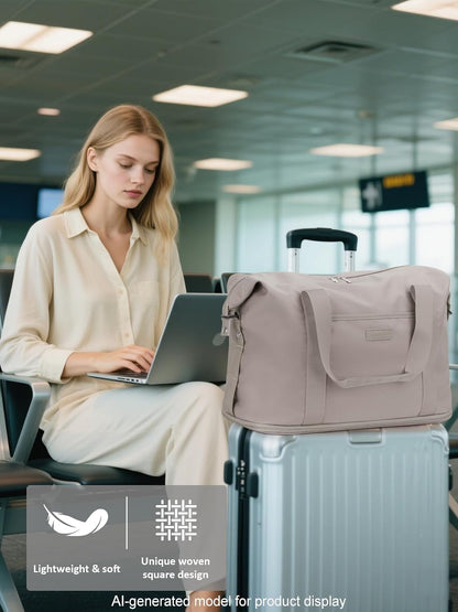 Expandable Travel Duffle Bags Weekender Overnight Bags for Women Men Hospital Bag for Women Labor Delivery with Toiletry Bag Waterproof