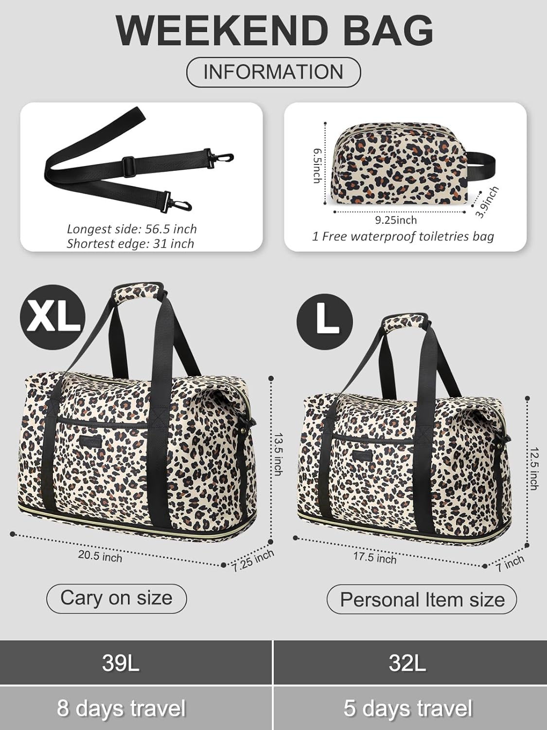 Expandable Travel Duffle Bags Weekender Overnight Bags for Women Men Hospital Bag for Women Labor Delivery with Toiletry Bag Waterproof