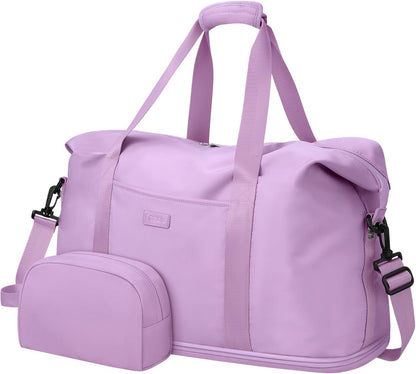 Expandable Travel Duffle Bags Weekender Overnight Bags for Women Men Hospital Bag for Women Labor Delivery with Toiletry Bag Waterproof
