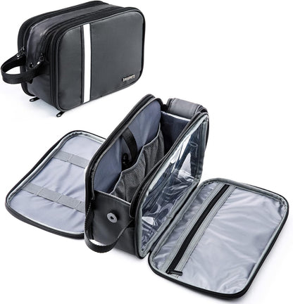 Large Toiletry Bag for Men, Women Travel Bag with Hanging Hook, Water-resistant Makeup Cosmetic Bag Shaving Kit Organizer, Bathroom Bag for Traveling