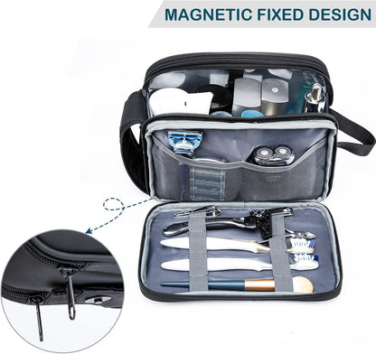 Large Toiletry Bag for Men, Women Travel Bag with Hanging Hook, Water-resistant Makeup Cosmetic Bag Shaving Kit Organizer, Bathroom Bag for Traveling