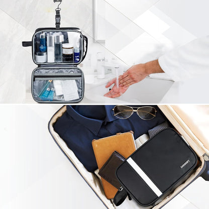 Large Toiletry Bag for Men, Women Travel Bag with Hanging Hook, Water-resistant Makeup Cosmetic Bag Shaving Kit Organizer, Bathroom Bag for Traveling
