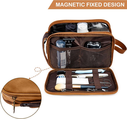 Large Toiletry Bag for Men, Women Travel Bag with Hanging Hook, Water-resistant Makeup Cosmetic Bag Shaving Kit Organizer, Bathroom Bag for Traveling