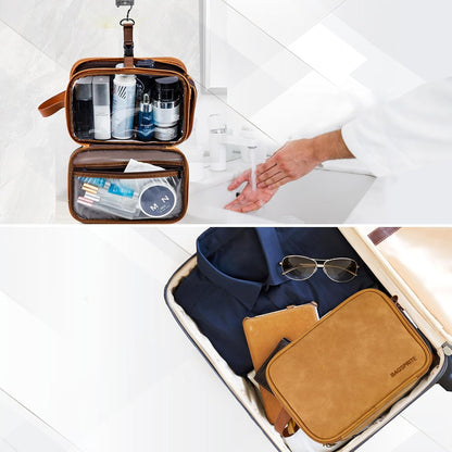 Large Toiletry Bag for Men, Women Travel Bag with Hanging Hook, Water-resistant Makeup Cosmetic Bag Shaving Kit Organizer, Bathroom Bag for Traveling
