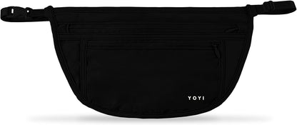 Anti-Theft Money Belt Waist Fanny Pack Hidden Passport Wallet