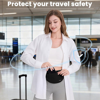 Anti-Theft Money Belt Waist Fanny Pack Hidden Passport Wallet