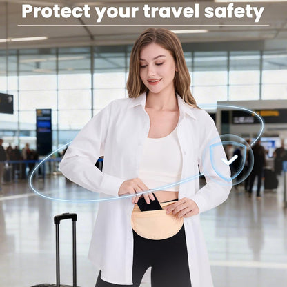 Anti-Theft Money Belt Waist Fanny Pack Hidden Passport Wallet