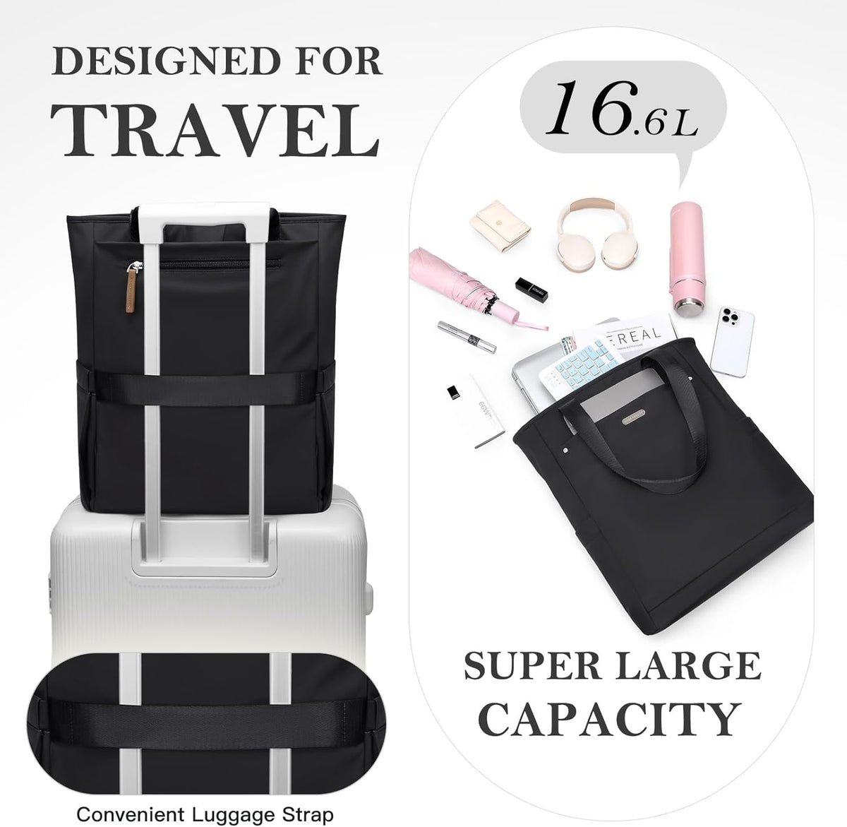 Convertible Laptop Backpack for Women Men Carry on Tote Backpack Teacher Bookbag for College Work Nurse Travel Leisure,16 Inch,Champagne Brown