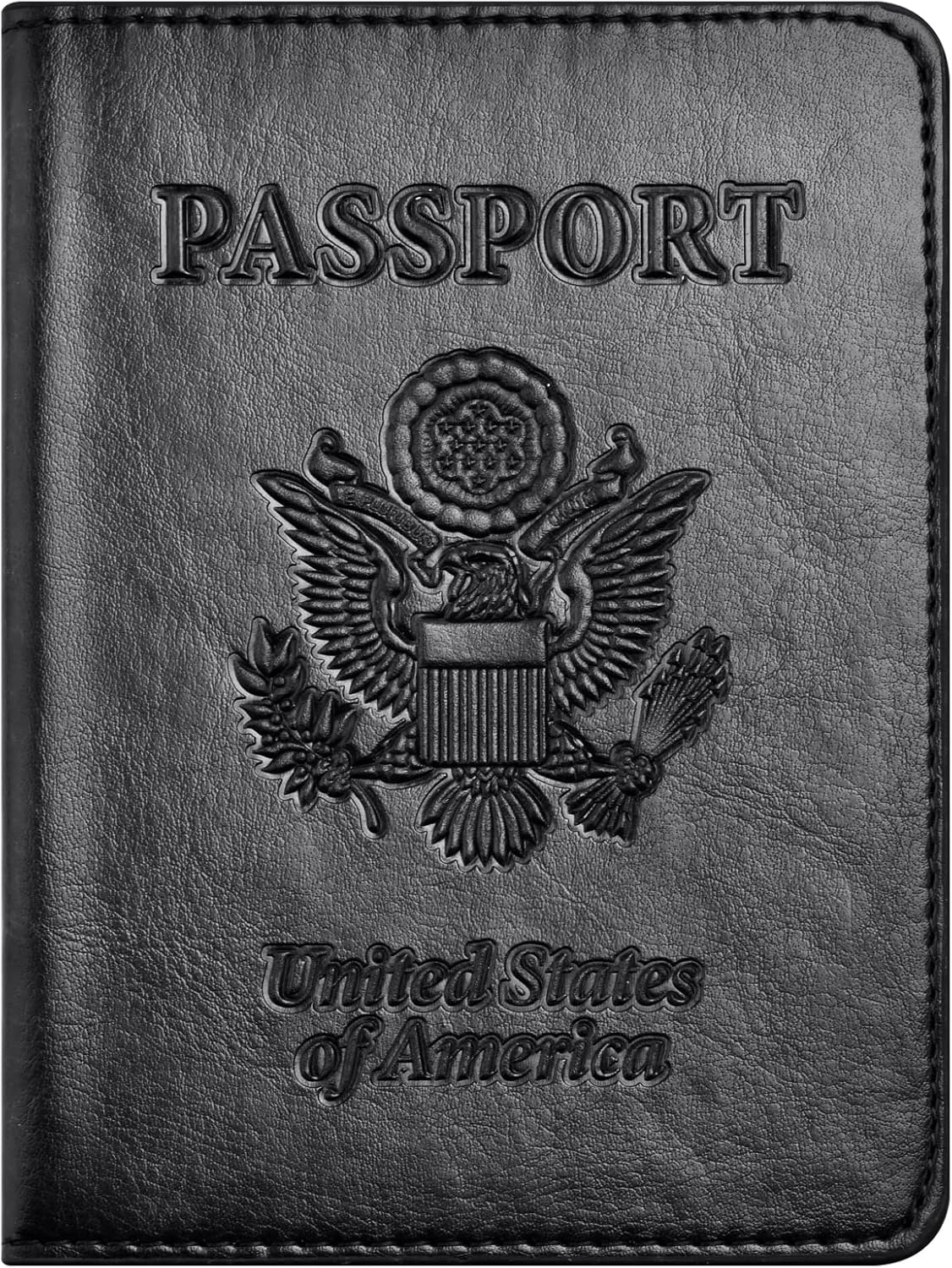 Eoehro Passport Holder for Travel Essentials, Passport Wallet Cover Case for Travel Must Haves Accessories,Passport Book Holders for Women and Men(black)