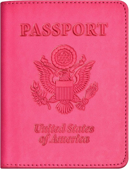 Eoehro Passport Holder for Travel Essentials, Passport Wallet Cover Case for Travel Must Haves Accessories,Passport Book Holders for Women and Men(black)