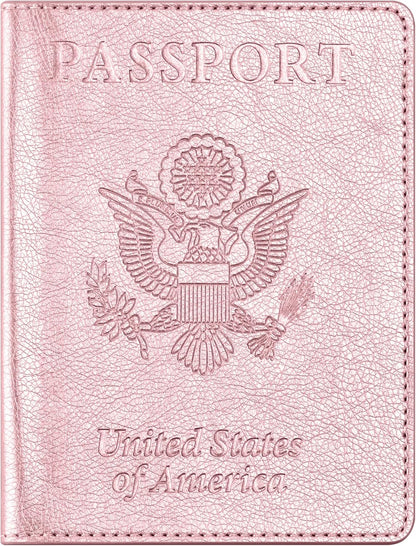 Eoehro Passport Holder for Travel Essentials, Passport Wallet Cover Case for Travel Must Haves Accessories,Passport Book Holders for Women and Men(black)