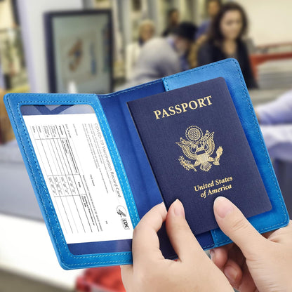 Eoehro Passport Holder for Travel Essentials, Passport Wallet Cover Case for Travel Must Haves Accessories,Passport Book Holders for Women and Men(black)