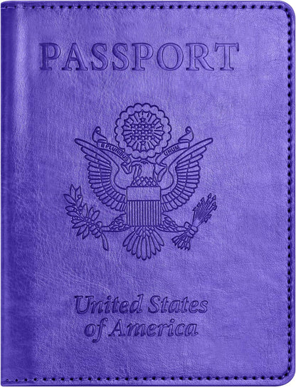 Eoehro Passport Holder for Travel Essentials, Passport Wallet Cover Case for Travel Must Haves Accessories,Passport Book Holders for Women and Men(black)