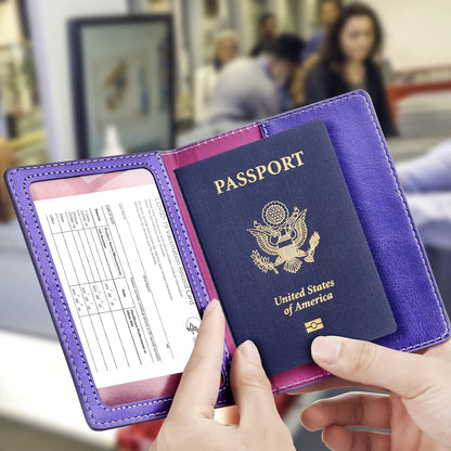Eoehro Passport Holder for Travel Essentials, Passport Wallet Cover Case for Travel Must Haves Accessories,Passport Book Holders for Women and Men(black)