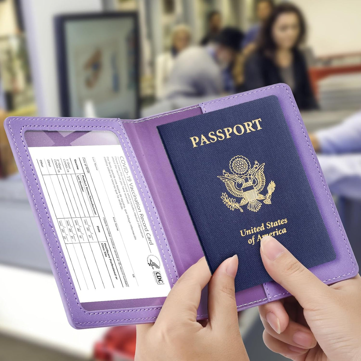 Eoehro Passport Holder for Travel Essentials, Passport Wallet Cover Case for Travel Must Haves Accessories,Passport Book Holders for Women and Men(black)