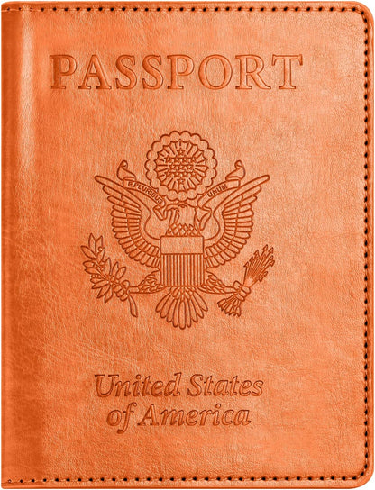 Eoehro Passport Holder for Travel Essentials, Passport Wallet Cover Case for Travel Must Haves Accessories,Passport Book Holders for Women and Men(black)