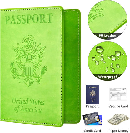 Eoehro Passport Holder for Travel Essentials, Passport Wallet Cover Case for Travel Must Haves Accessories,Passport Book Holders for Women and Men(black)