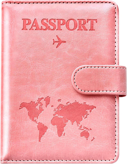 Eoehro Passport Holder for Travel Essentials, Passport Wallet Cover Case for Travel Must Haves Accessories,Passport Book Holders for Women and Men(black)
