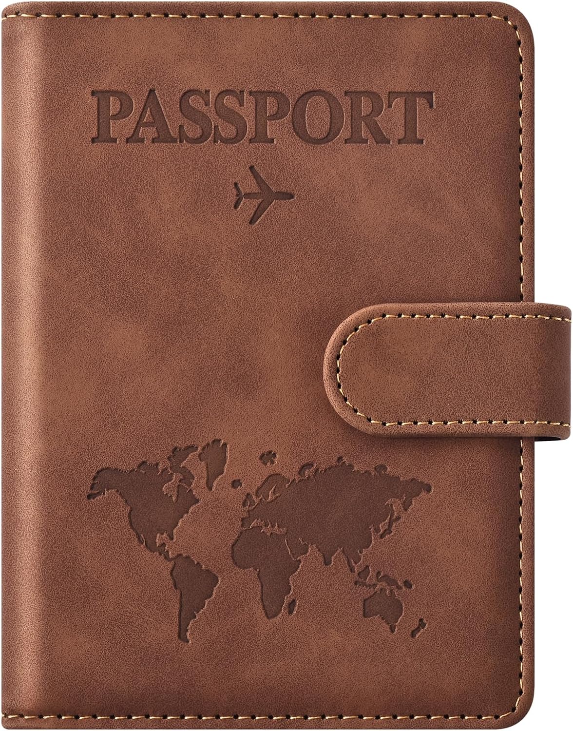 Eoehro Passport Holder for Travel Essentials, Passport Wallet Cover Case for Travel Must Haves Accessories,Passport Book Holders for Women and Men(black)