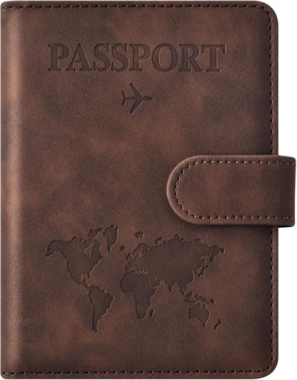 Eoehro Passport Holder for Travel Essentials, Passport Wallet Cover Case for Travel Must Haves Accessories,Passport Book Holders for Women and Men(black)
