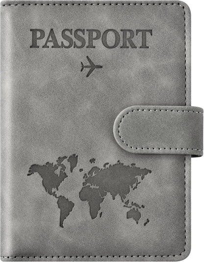 Eoehro Passport Holder for Travel Essentials, Passport Wallet Cover Case for Travel Must Haves Accessories,Passport Book Holders for Women and Men(black)