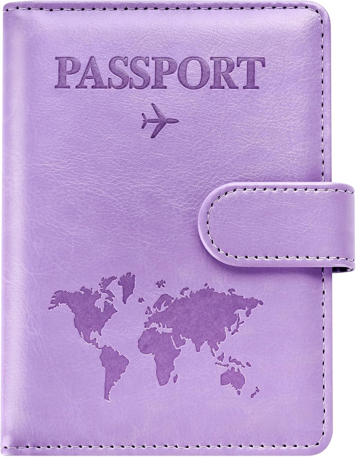 Eoehro Passport Holder for Travel Essentials, Passport Wallet Cover Case for Travel Must Haves Accessories,Passport Book Holders for Women and Men(black)