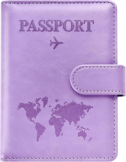 Eoehro Passport Holder for Travel Essentials, Passport Wallet Cover Case for Travel Must Haves Accessories,Passport Book Holders for Women and Men(black)
