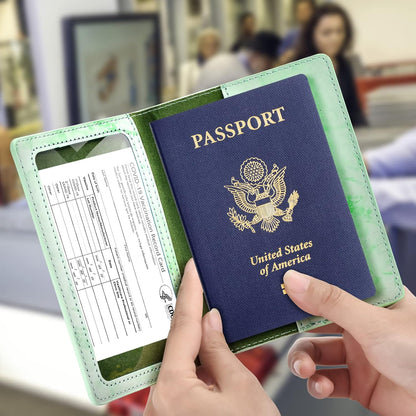 Eoehro Passport Holder for Travel Essentials, Passport Wallet Cover Case for Travel Must Haves Accessories,Passport Book Holders for Women and Men(black)